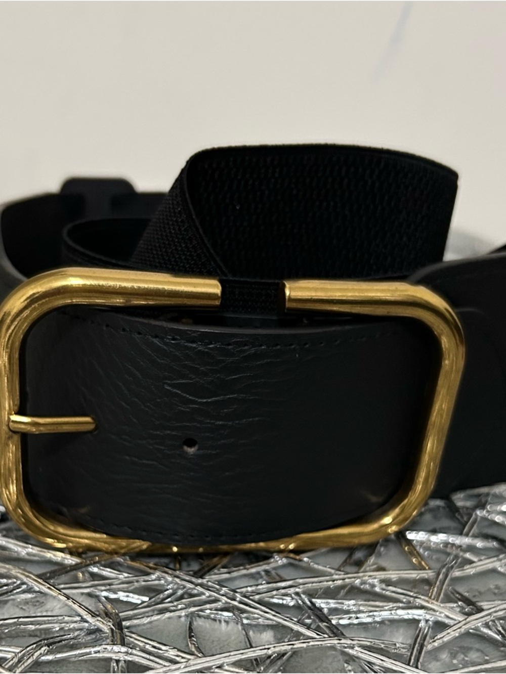 NWT Cato Brad Wide Waist Belt with Gold Buckle - Back, Size 2X - Picture 3 of 4